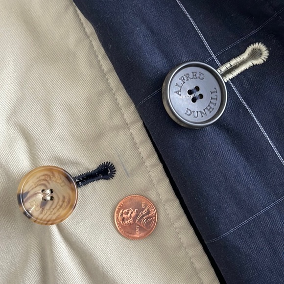 Stylish Navy and Beige Trench Coat - Picture 15 of 16